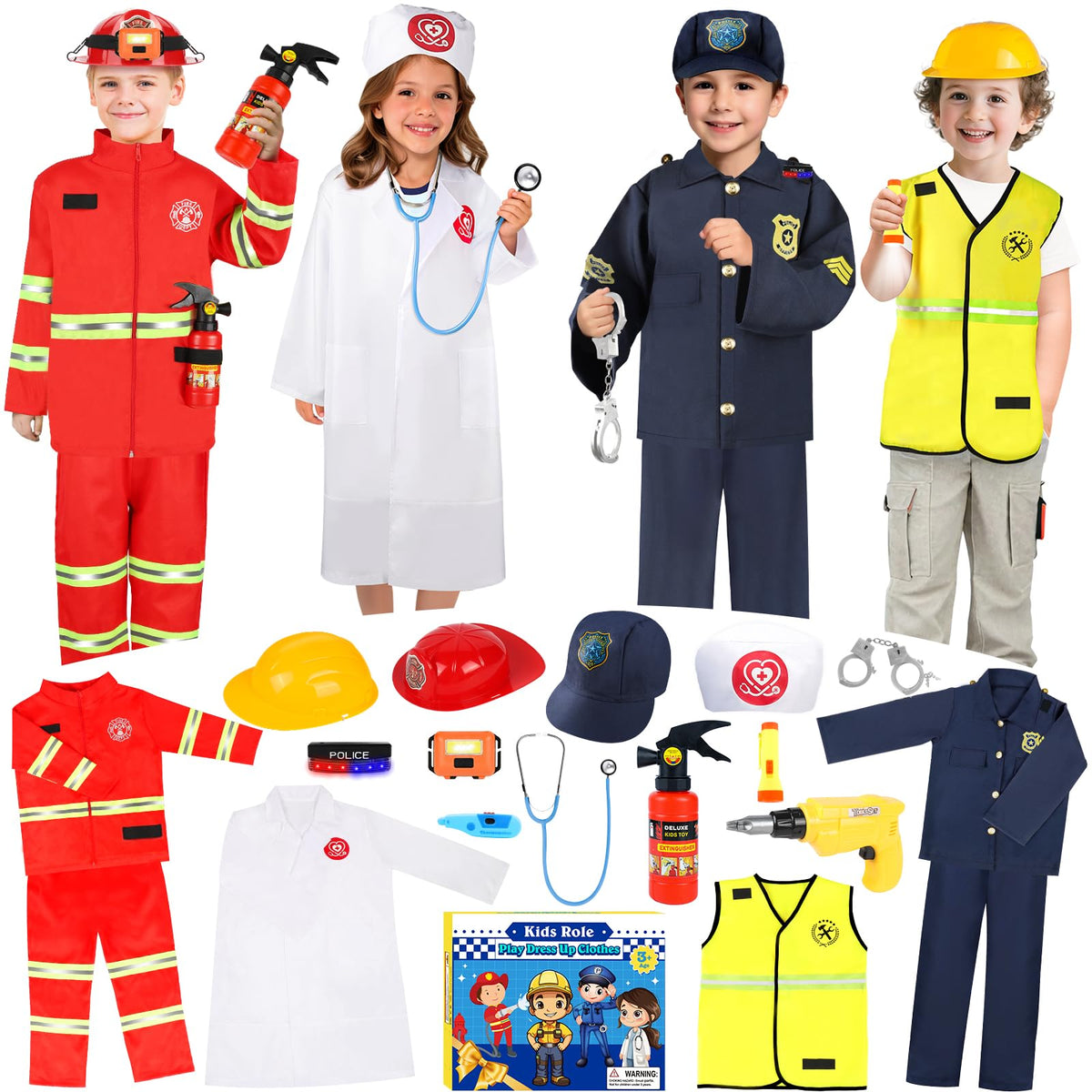 IVENRXIU toddler police costume for imaginative play and role-play adventures