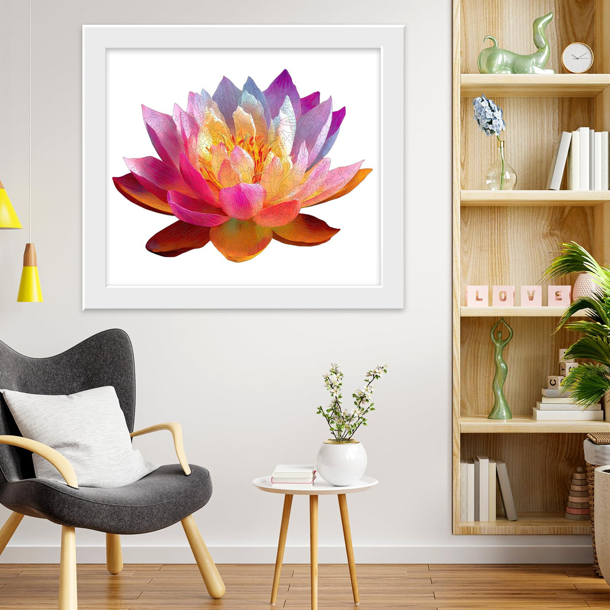 Ixfyloop puzzle doubles as chic wall art after completion.