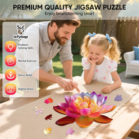 Ixfyloop mindful puzzle with irregular shapes boosts visual focus.