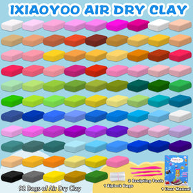 Ixiaoyoo 36 ziplock bags keep unused clay fresh for later crafts.