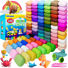 Ixiaoyoo air dry clay 100 colors kit for kids — vibrant colors spark creative modeling