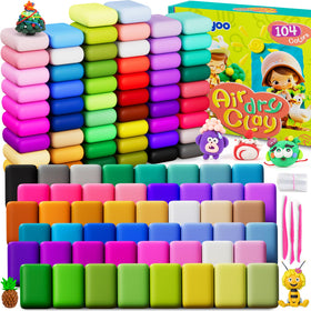 Ixiaoyoo air dry clay with 104 colors, ideal for imaginative projects and learning.