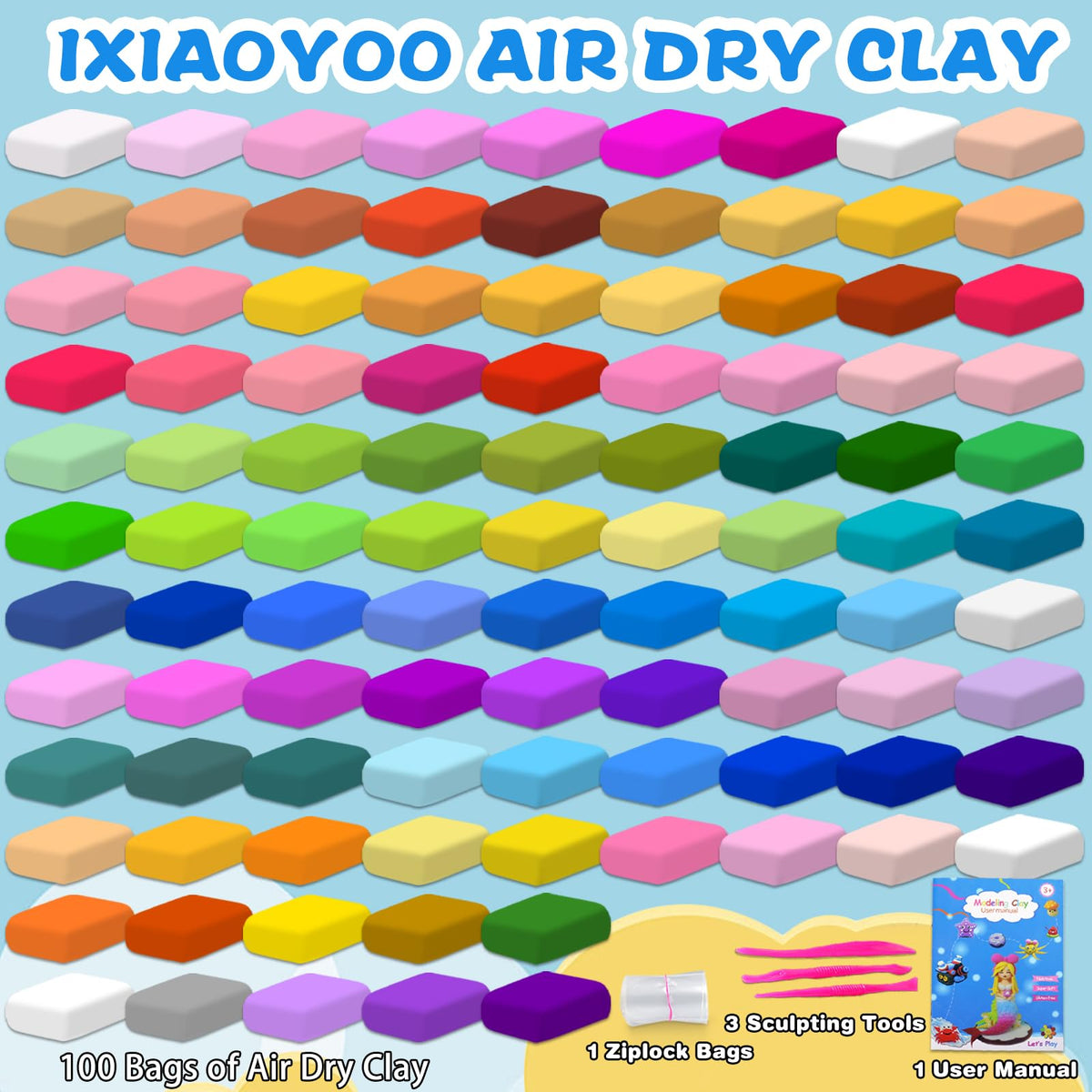 Ixiaoyoo soft, non-sticky clay — easy kneading for little hands