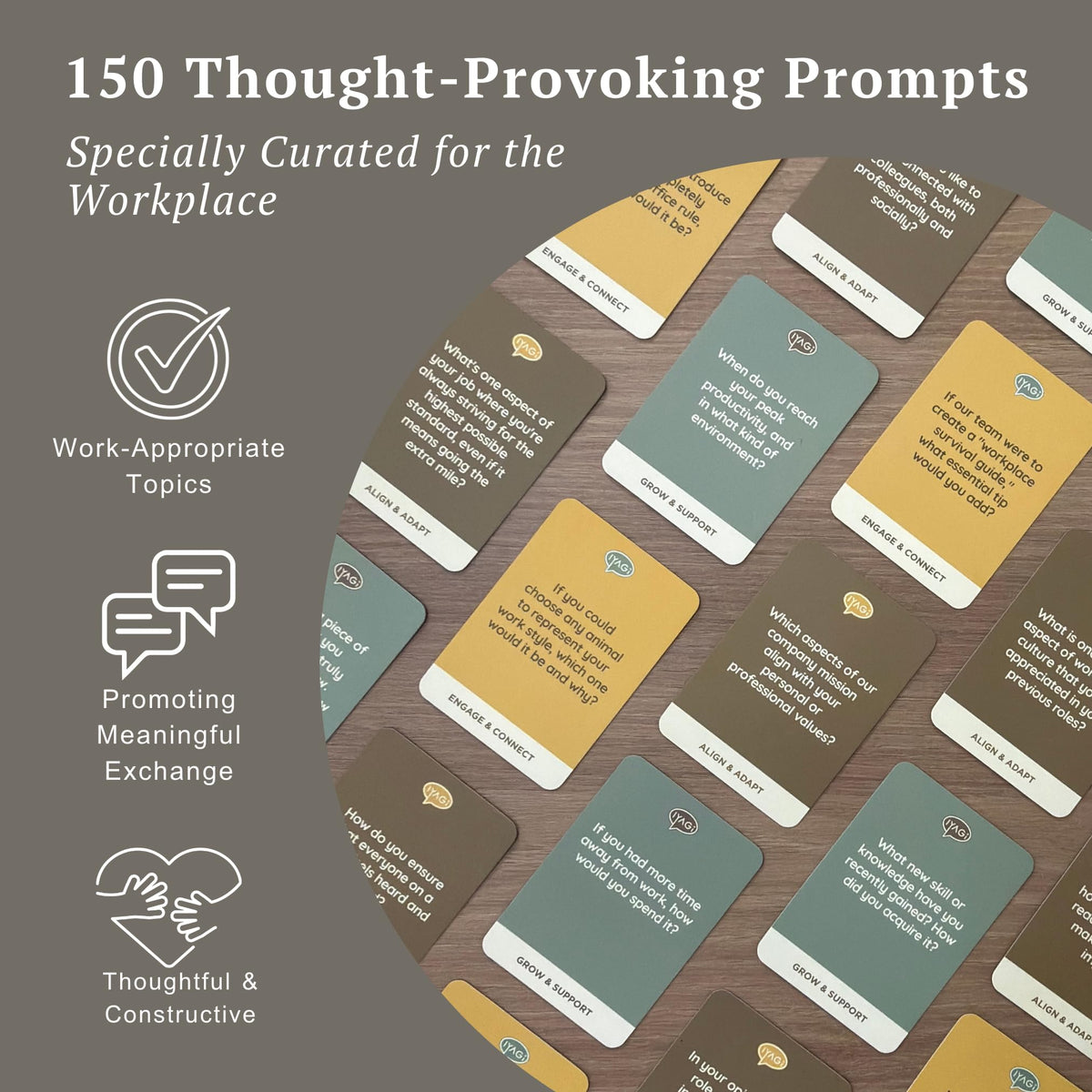 Iyagi Conversation Cards green 1:1 prompts support growth discussions and performance check-ins.