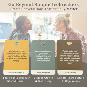 Iyagi Conversation Cards deck is durable matte-laminated for years of use.