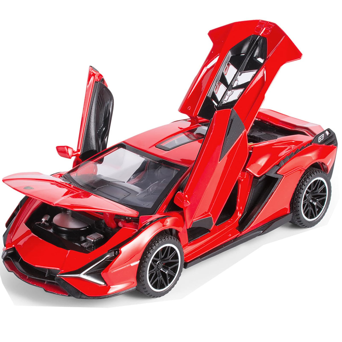 IYEAM Lamborghini Sian FKP3 die-cast car with lights for imaginative play.