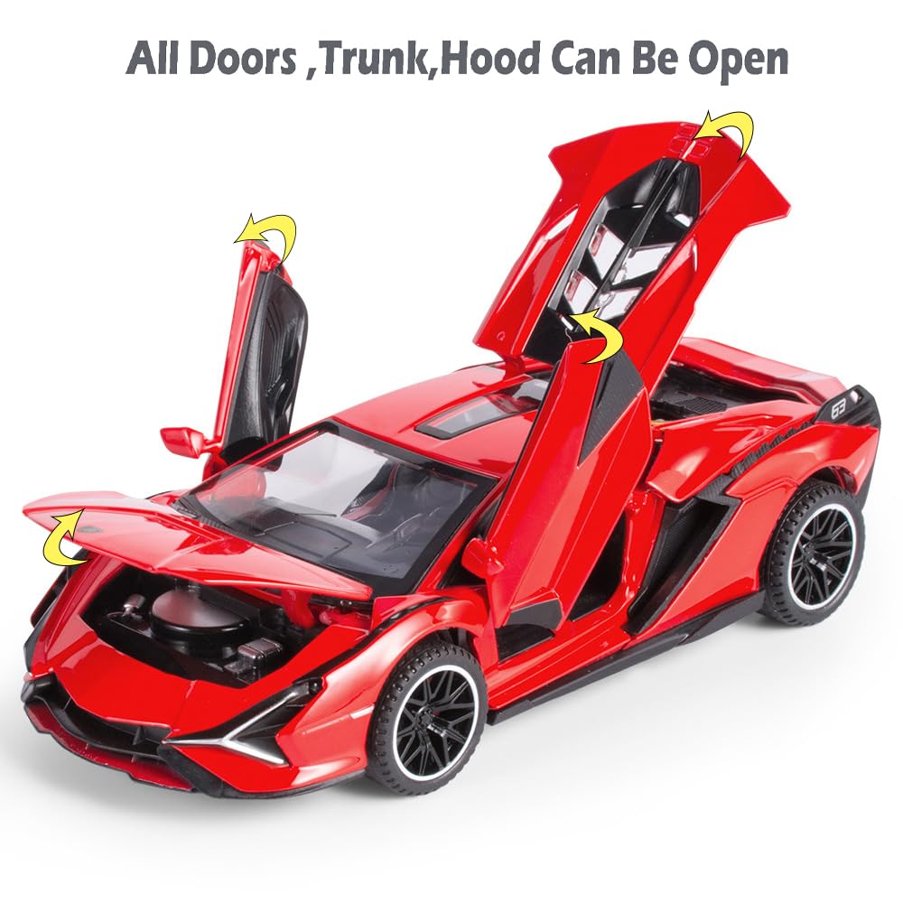 IYEAM Lamborghini Sian FKP3 with openable doors, hood, trunk and interior detail.