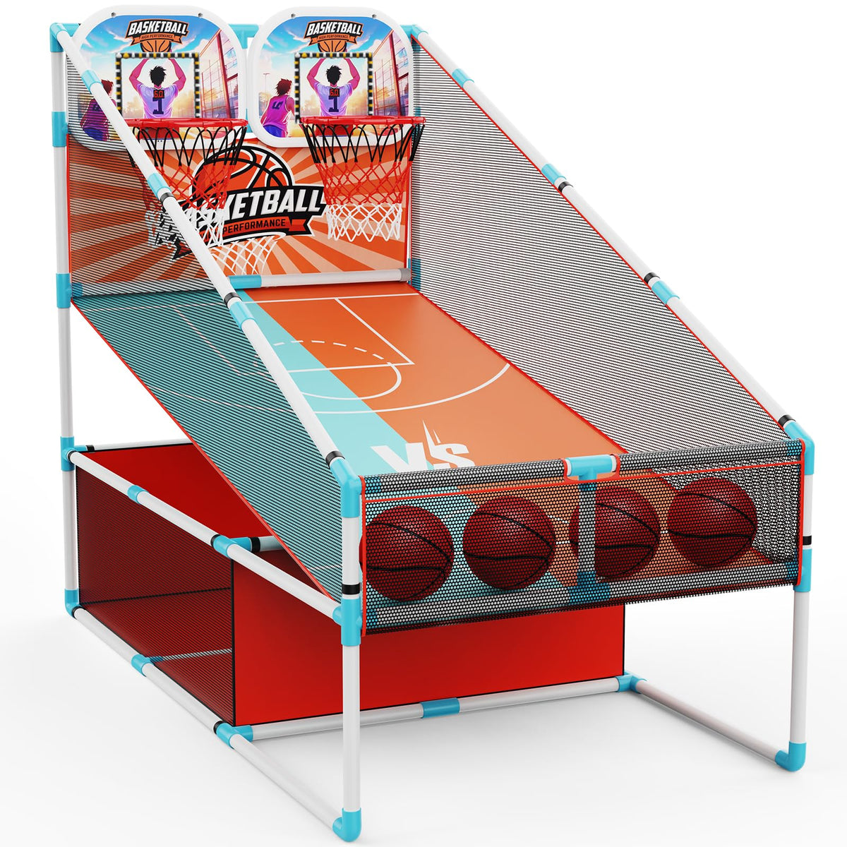Iyoyo 2-Player arcade basketball hoop with LED glow for exciting family play