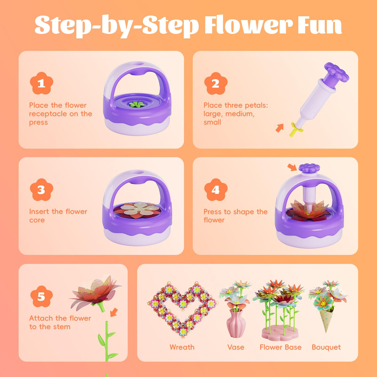 Izomila colorful petals, centers, and stems expand bouquet variety