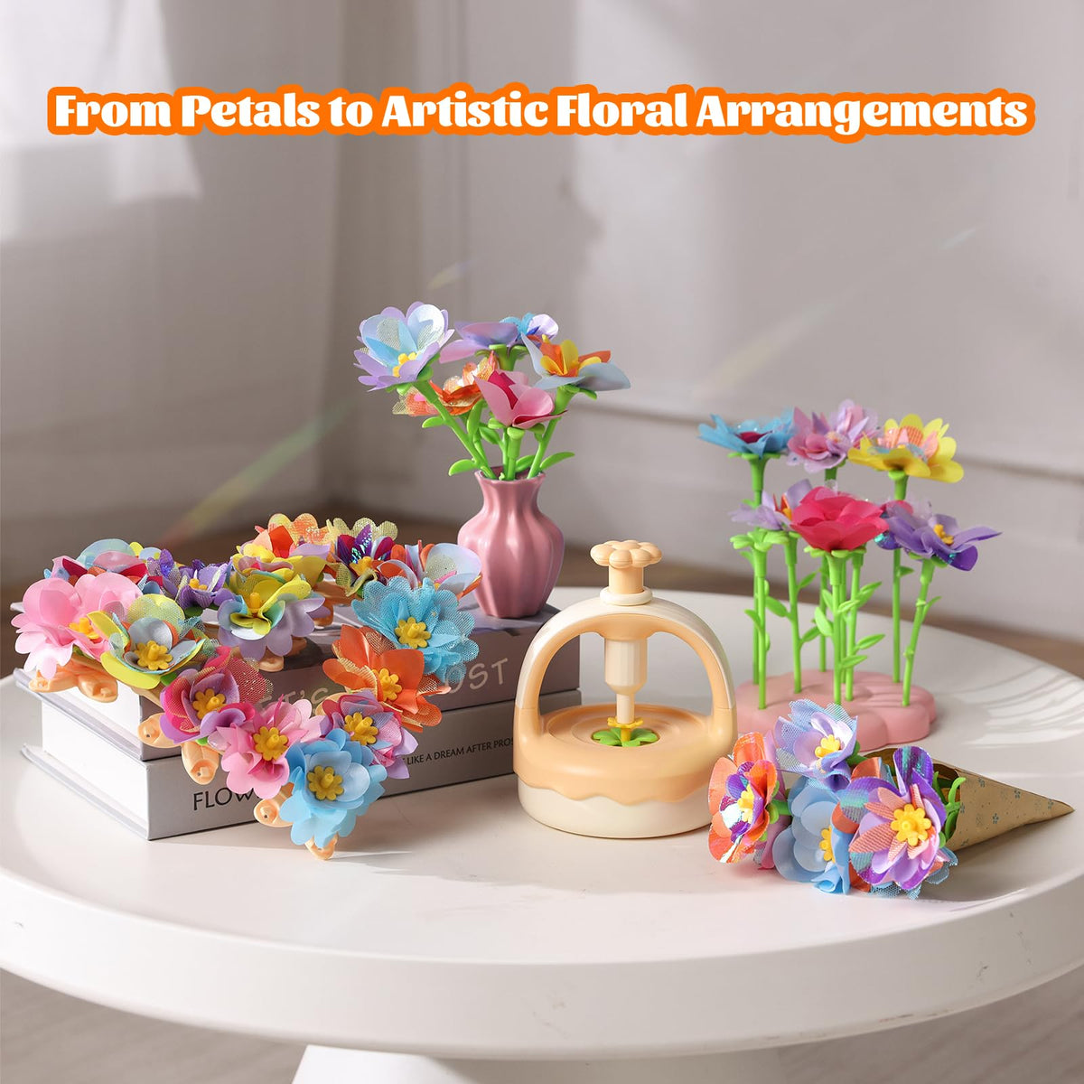 Izomila embossing machine tool adds texture to bouquets.