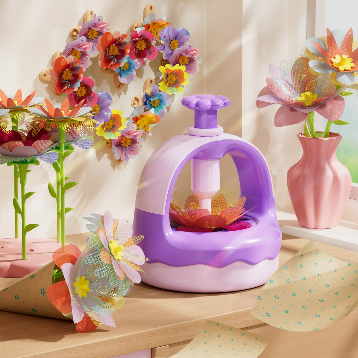 Izomila fabric flower bouquet kit packaging inspires imaginative play with colorful parts