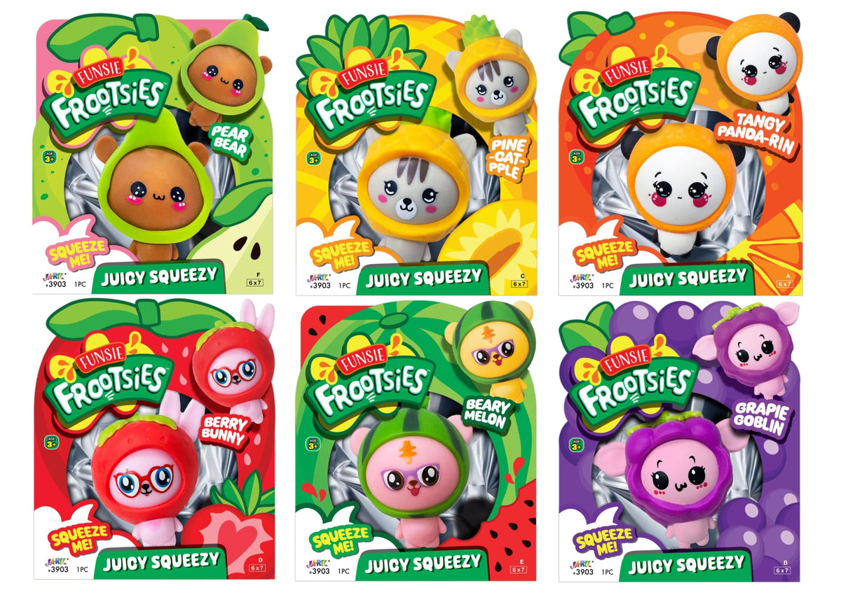 JA-RU Funsie Frootsies Berry Bunny squishy toy, soft and calming for play