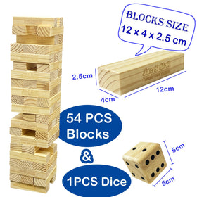Close-up of Jac & Mok pine wood blocks with smooth edges for safe grip.