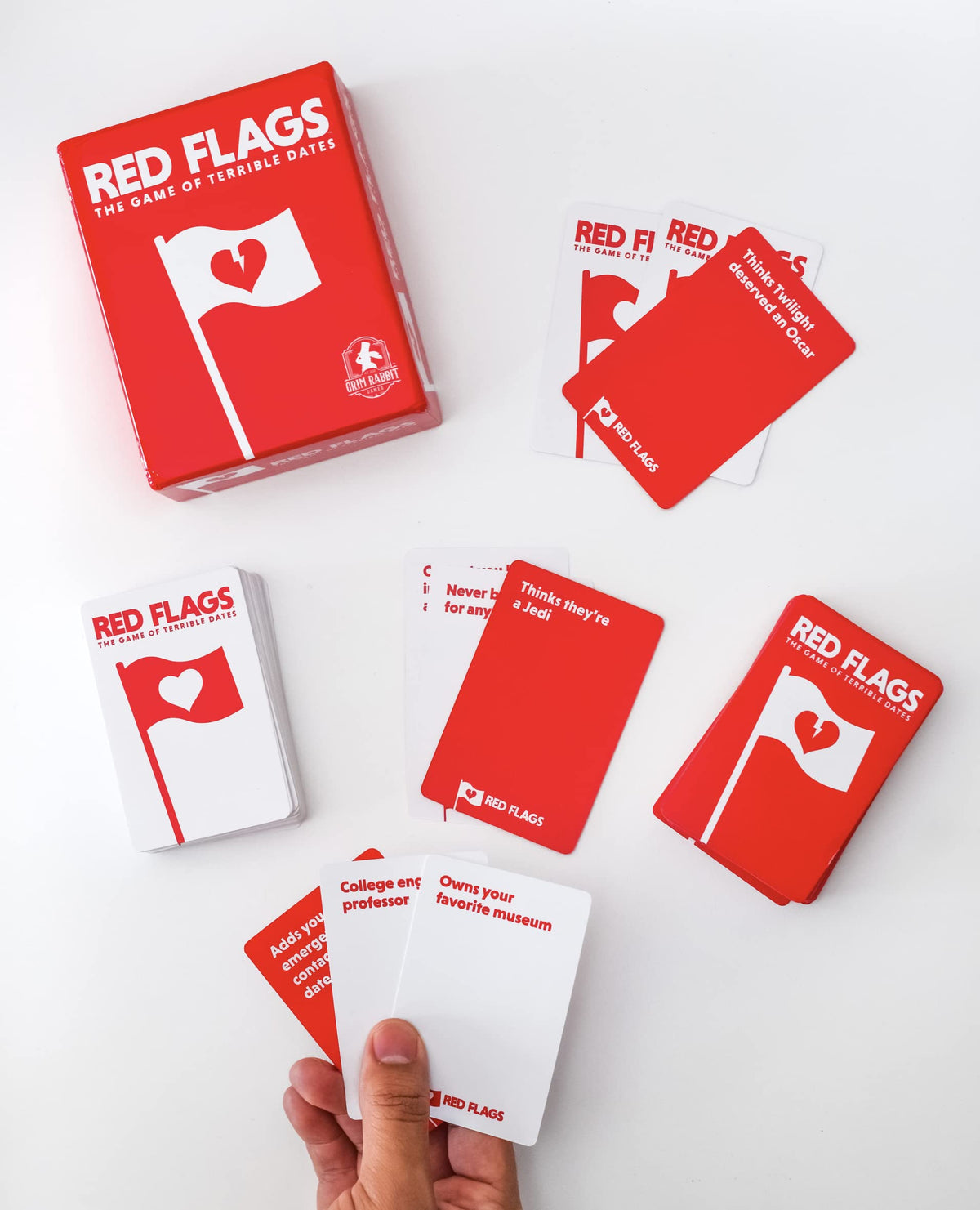 Jack Dire Studios Red Flags travel-friendly box makes on-the-go game nights easy.