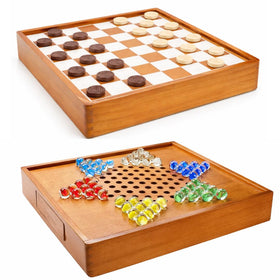 Jackaroo World 2-in-1 Chinese Checkers board for family game nights