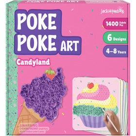 jackinthebox Poke Poke Art Candyland cupcake design sparks creativity and fine motor skills.
