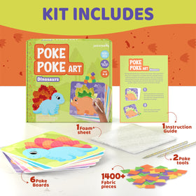 jackinthebox Poke Poke Art Dilophosaurus for creative texture crafting