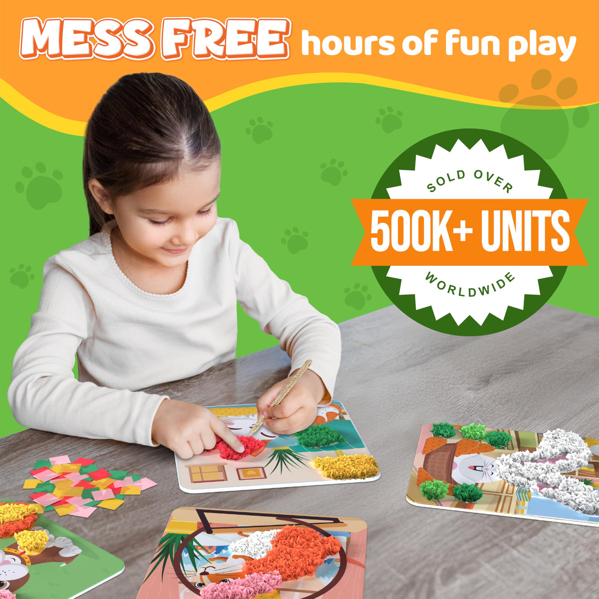 jackinthebox Poke Poke Art foam boards with animal designs for kids craft