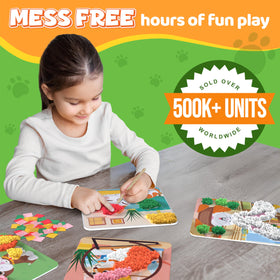 jackinthebox Poke Poke Art foam boards with animal designs for kids craft