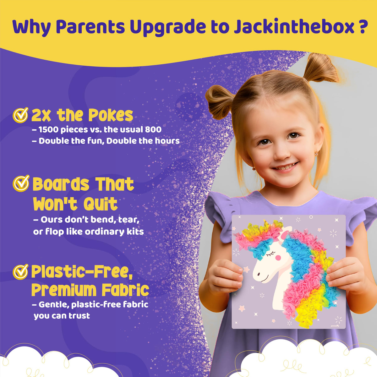 jackinthebox Poke Poke Art kit mermaid motif promotes focused crafting sessions.