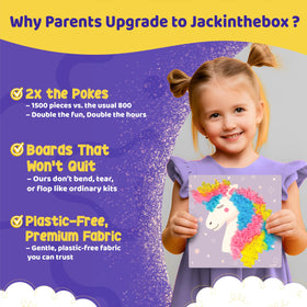 jackinthebox Poke Poke Art kit mermaid motif promotes focused crafting sessions.