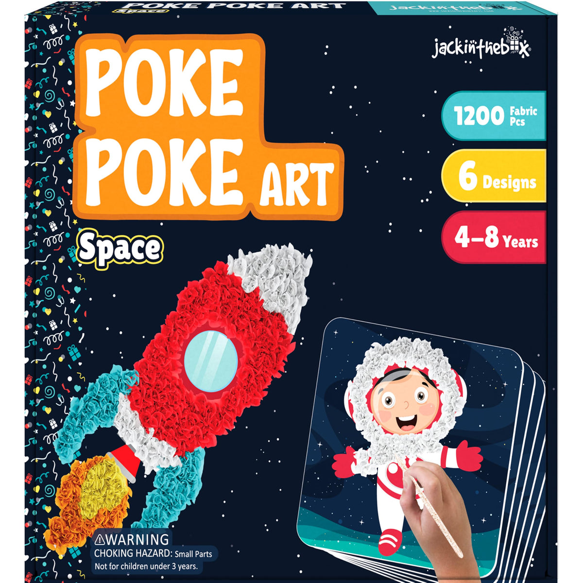 jackinthebox Poke Poke Art Space Theme front, inviting imaginative play with mess-free setup