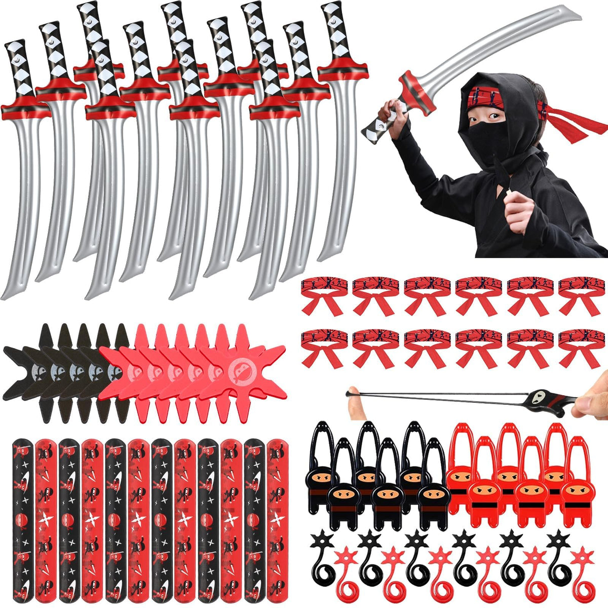 Jacyan inflatable karate swords for safe party battles