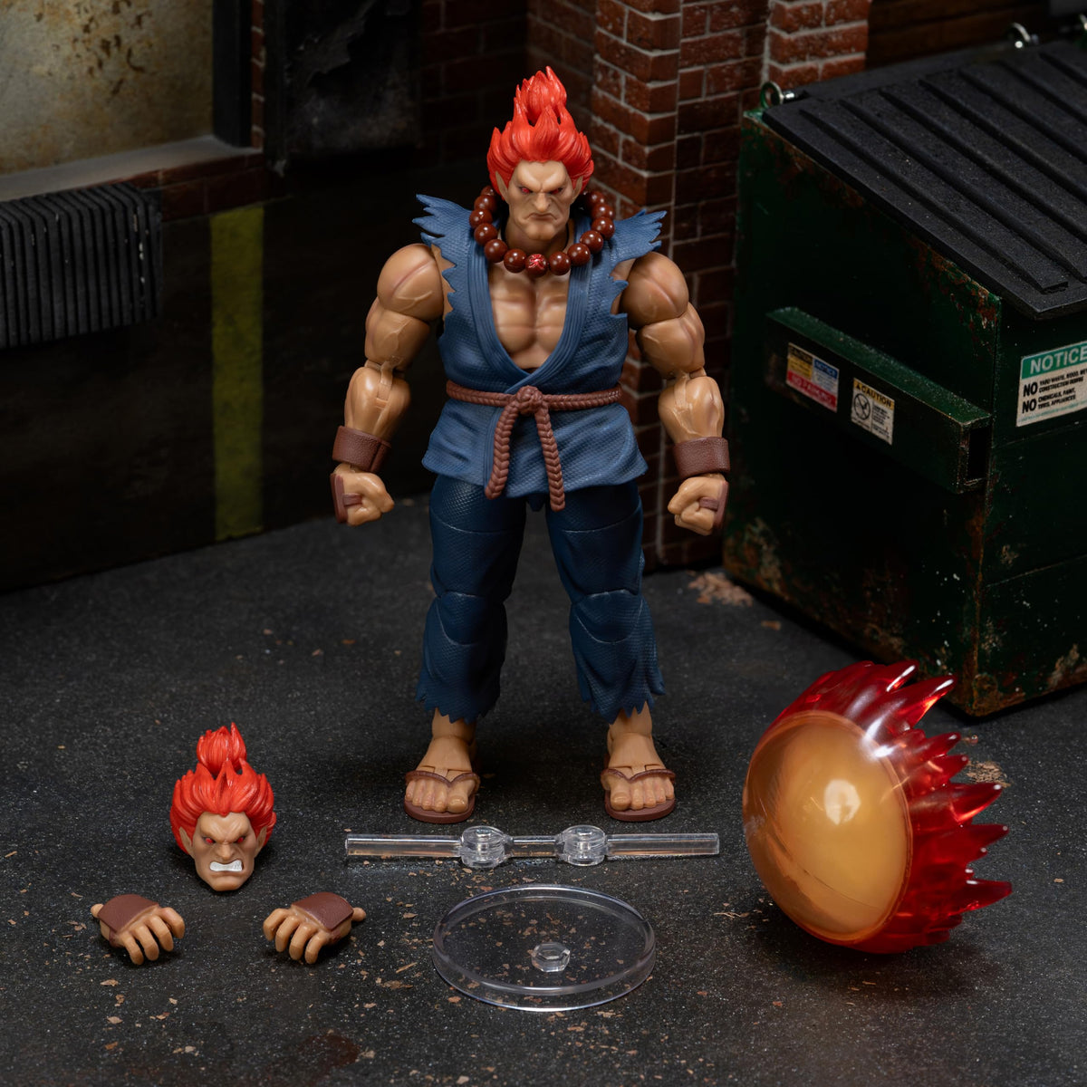 Jada Akuma fiery-hair detail enhances dramatic display