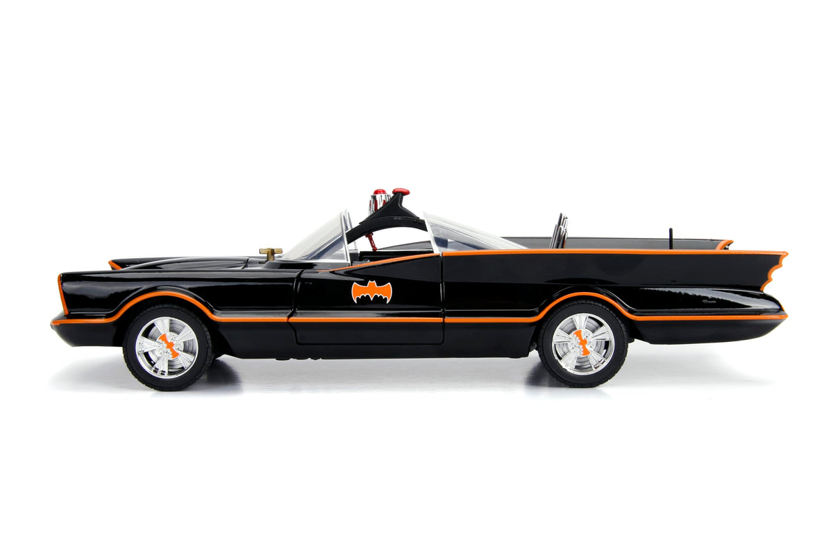 Jada Batmobile 1966 die-cast body offers sturdy display quality.