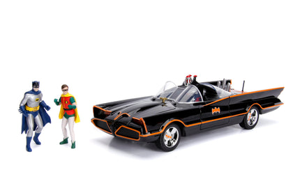 Jada Batmobile 1966 front view highlights die-cast precision for display collections.