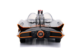 Jada Batmobile 1966 light-up feature elevates nighttime display appeal.