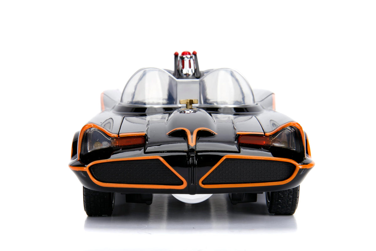 Jada Batmobile 1966 packaging art enhances collectible presentation.