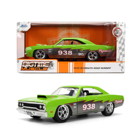 Jada Big Time Muscle 1970 Plymouth Road Runner opening doors for interactive display