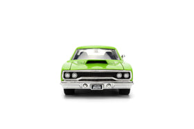 Jada Big Time Muscle 1970 Plymouth Road Runner opening trunk for storage-ready display