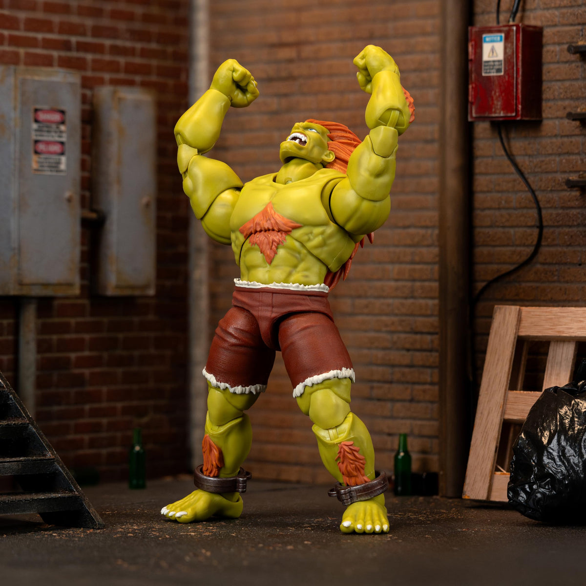 Jada Blanka deluxe figure beast mode poses for collectible display
