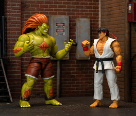 Jada Blanka deluxe figure rolling attack pose demonstrates action