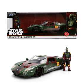 Jada Boba Fett with Ford GT 1:24 die-cast set for display and collection