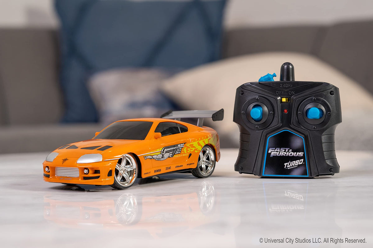 Jada Brian's Supra RC side view shows detailed exterior design