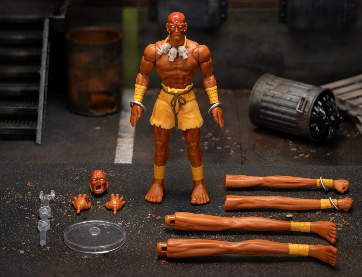 Jada Dhalsim interchangeable limbs and hands enable customizable poses.