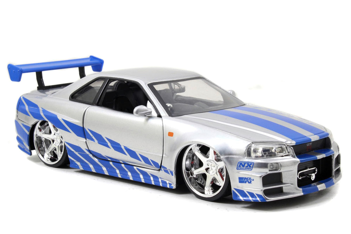 Die-cast chrome wheels close-up highlighting premium finish on the R34