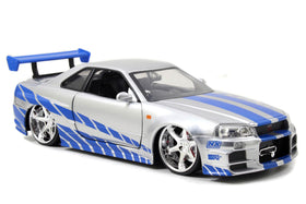 Die-cast chrome wheels close-up highlighting premium finish on the R34