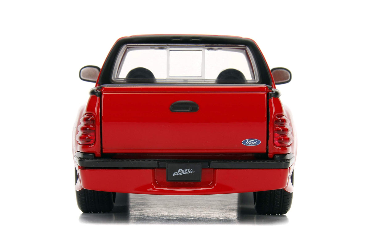 Jada Brian's Ford F-150 SVT Lightning trunk open showcases space design