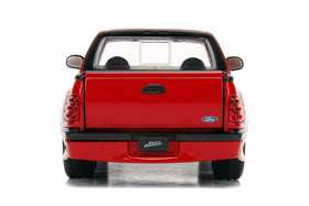 Jada Brian's Ford F-150 SVT Lightning trunk open showcases space design