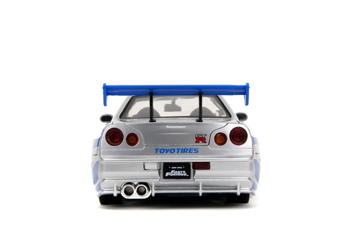 Packaging of Jada Brian's Nissan Skyline R34 1:24 for collectors.