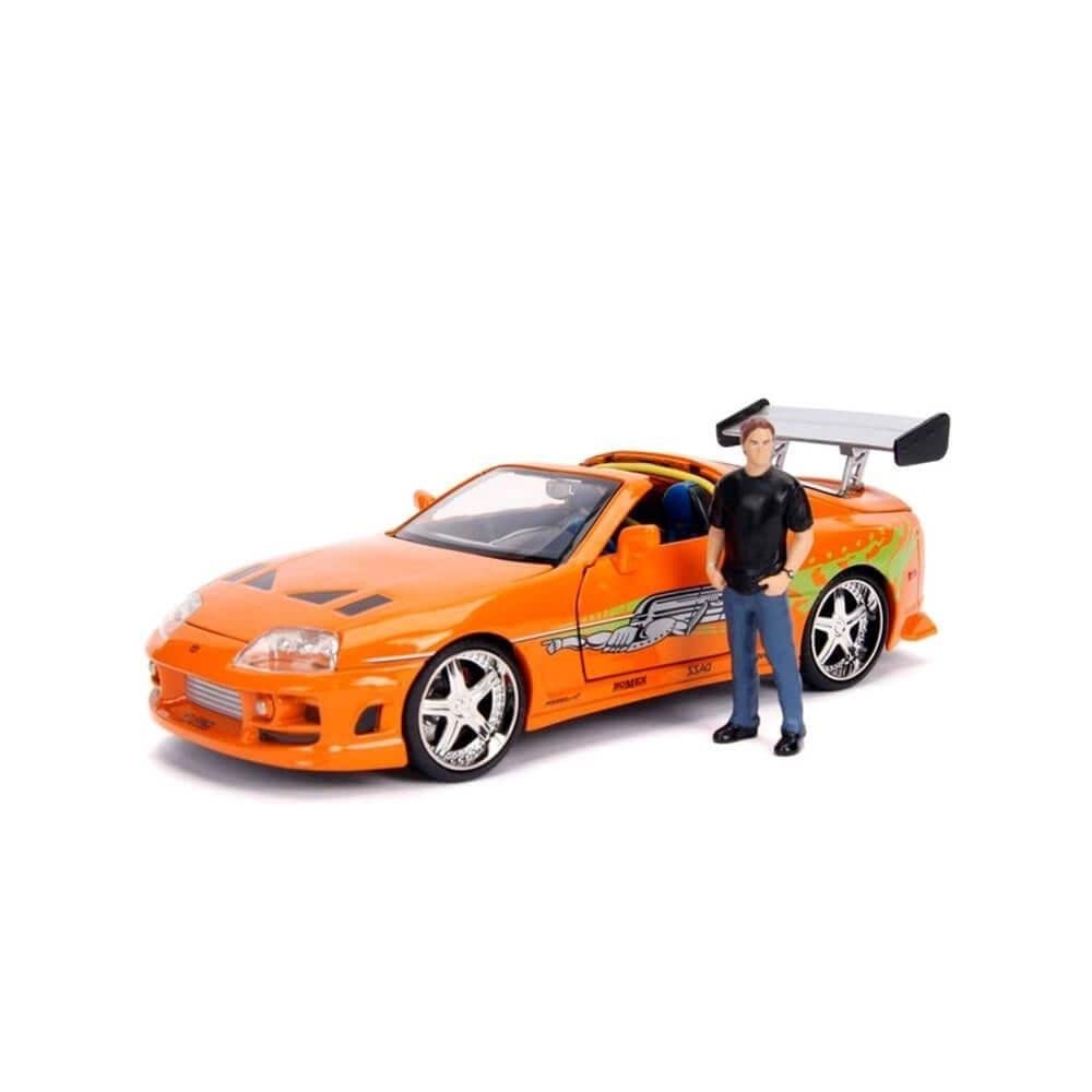 Jada Fast & Furious Supra opening doors highlight interactive viewing detail.