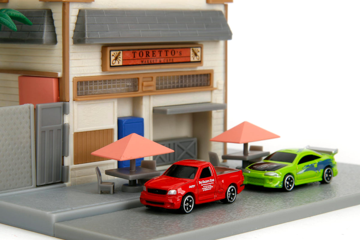 Jada Fast & Furious diecast vehicles with detailed craftsmanship.