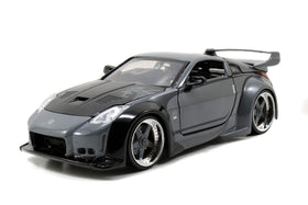Jada Toys Fast and Furious Nissan 350Z rear view reveals detailed taillights and finish.