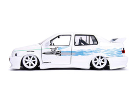 Jada Jesse's Jetta 1:24 premium rubber tires boost durability feel.