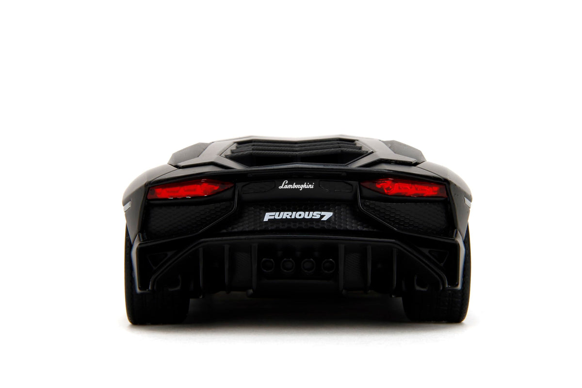 Jada Shaw's Lamborghini Aventador SV 1:24 scale model for accurate shelf display.