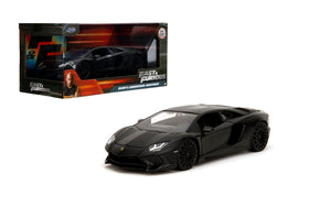 Jada Shaw's Lamborghini Aventador SV die-cast with opening doors for display realism.